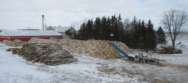 firewood stock pile